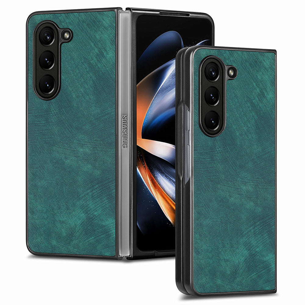 For Samsung Galaxy Z Fold5 5G Vintage PU Leather PC Phone Case Anti-Scratch Protective Cover For Samsung Galaxy Z Fold5 5G Vintage PU Leather PC Phone Case Anti-Scratch Protective Cover